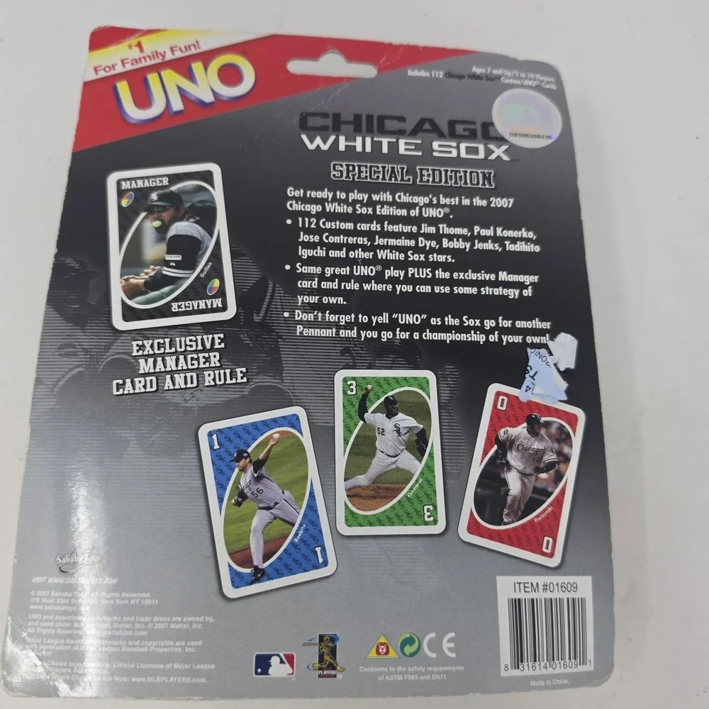 Chicago White Sox Special Edition Uno 2007 Sababa Toys NIP Factory Sealed